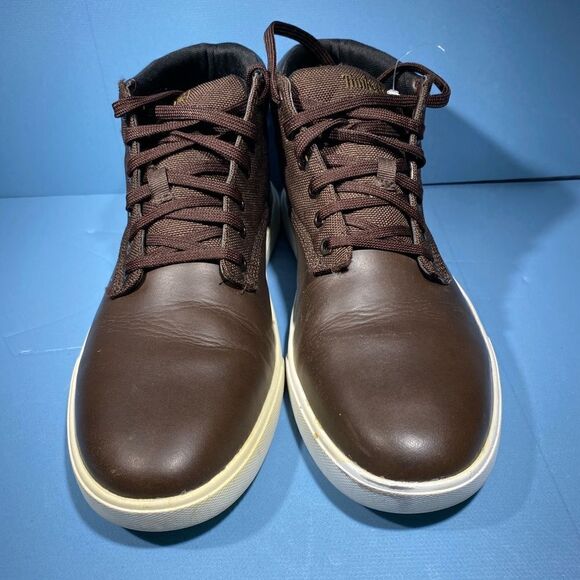 Timberland men’s dark brown leather lace up Chukka boots size 10,5 A113N - Picture 3 of 7
